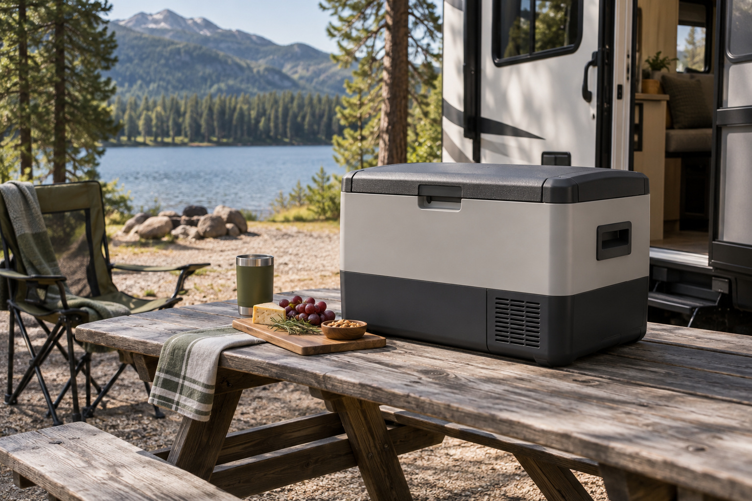 Plan chilled meals around your vehicle space, food storage needs and available power.